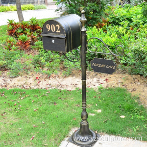 Royal Garden Antique Bronze Mailbox Statue for Sale